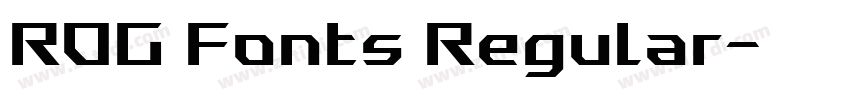 ROG Fonts Regular字体转换